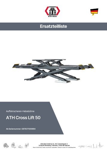 ATH-Heinl ERSATZTEILBUCH SPARE PARTS BOOK Cross Lift 50