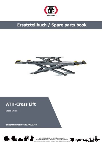 ATH-Heinl ERSATZTEILBUCH SPARE PARTS BOOK Cross Lift 50 Plus