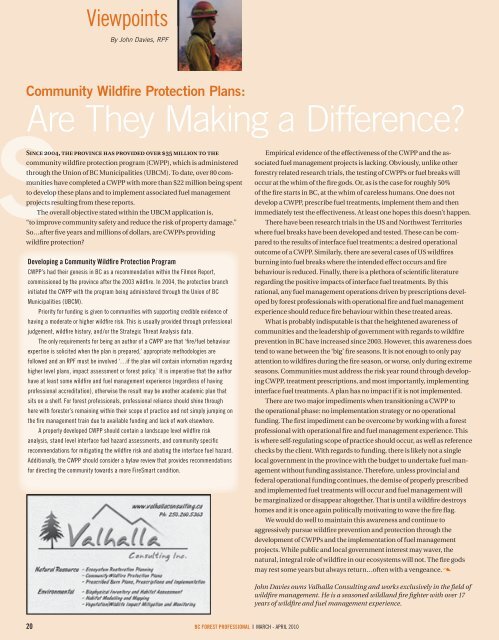 VIEWPOINT - Association of BC Forest Professionals