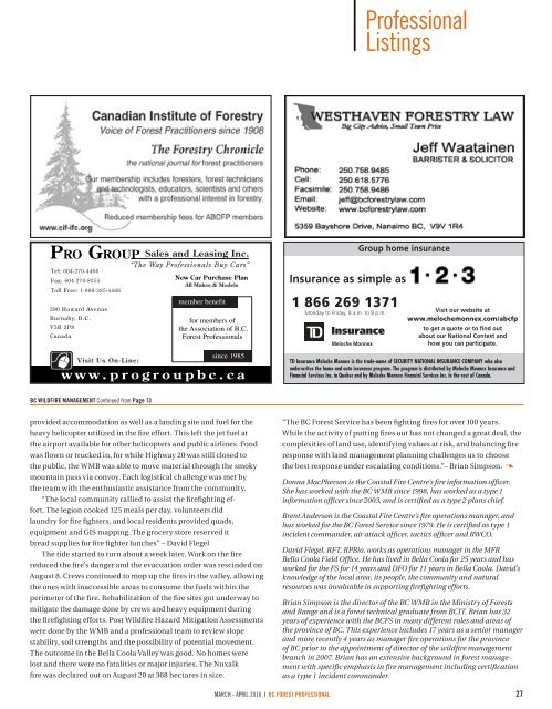 VIEWPOINT - Association of BC Forest Professionals