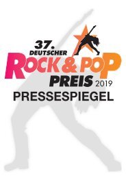 37.  Deutscher Rock & Pop Preis 2019 – Pressedokumentation