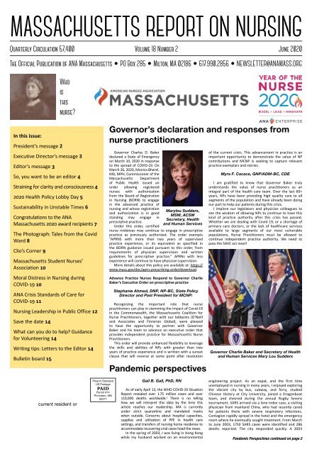 Massachusetts Report on Nursing - June 2020