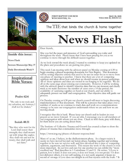 FBC NEWS FLASH May 20 2020