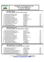 Ergebnisse des Springturniers des RV Gut Kerschlach am 10. und ...