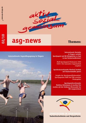 asg-news 02/10 Themen - sportjugend tauberbischofsheim