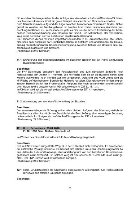 Protokoll GR-Sitzung vom 01.08.2011 Flächennutzungsplan - Dießen