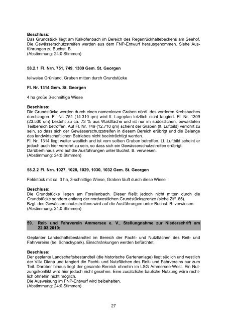 Protokoll GR-Sitzung vom 01.08.2011 Flächennutzungsplan - Dießen