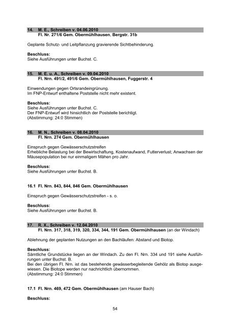 Protokoll GR-Sitzung vom 01.08.2011 Flächennutzungsplan - Dießen