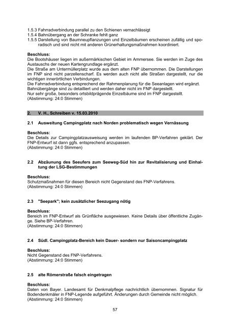 Protokoll GR-Sitzung vom 01.08.2011 Flächennutzungsplan - Dießen