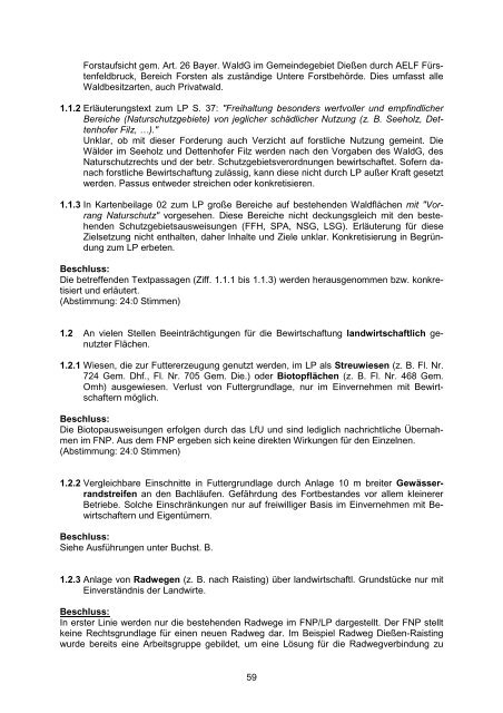 Protokoll GR-Sitzung vom 01.08.2011 Flächennutzungsplan - Dießen