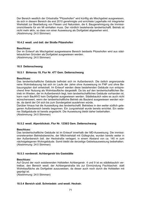 Protokoll GR-Sitzung vom 01.08.2011 Flächennutzungsplan - Dießen