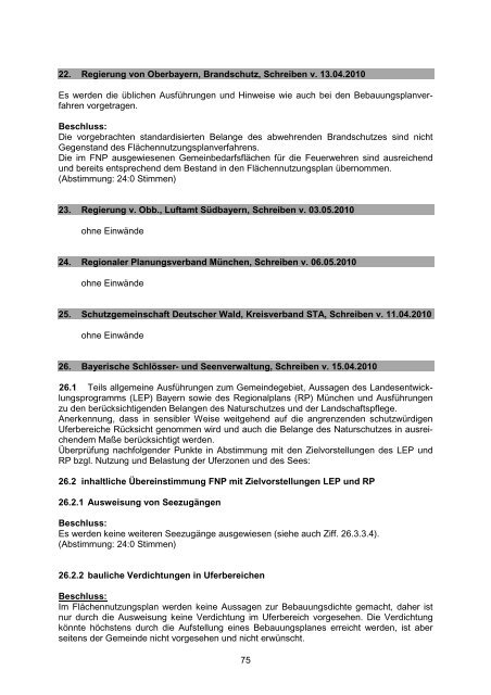 Protokoll GR-Sitzung vom 01.08.2011 Flächennutzungsplan - Dießen