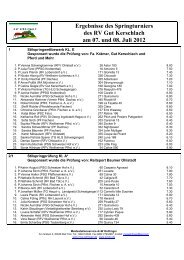 Ergebnisse des Springturniers des RV Gut Kerschlach am 07. und ...