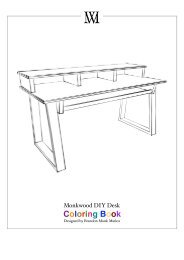 Monkwood DIY Desk Coloring Book