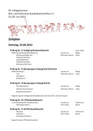 Zeiteinteilung Bundenbach 2012 - AGPV