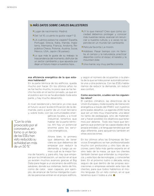 Revista Cuadernos de Climatización y Confort [C de Comunicación] - Número 0. Mayo 2020