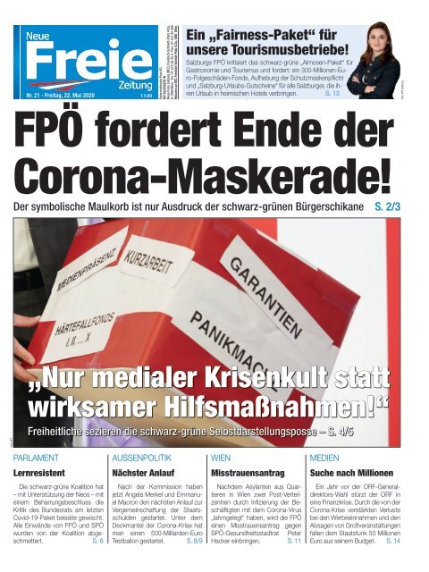FPÖ fordert Ende der Corona-Maskerade!