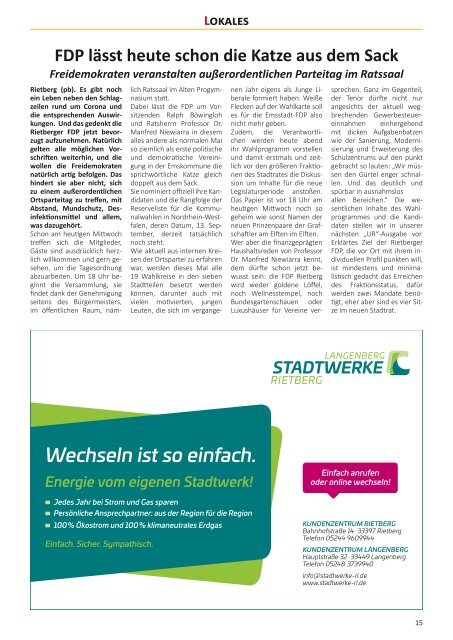 Unser Rietberg Ausgabe 04 vom 20. Mai 2020