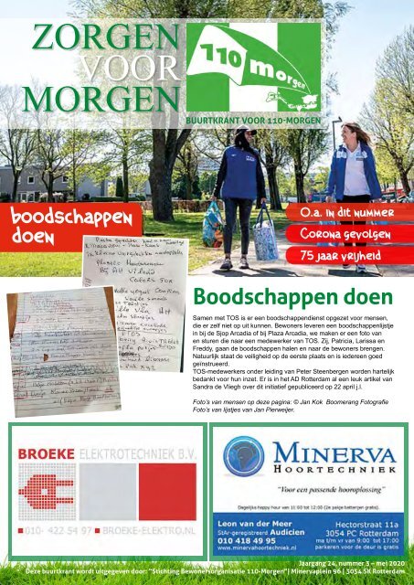 St. bewonersorganisatie 110-morgen Zorgen voor Morgen 3 