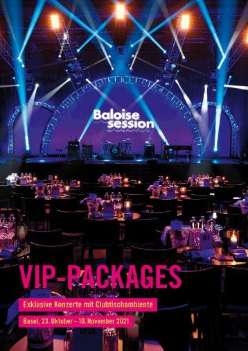 Baloise Session 2021: VIP-Packages