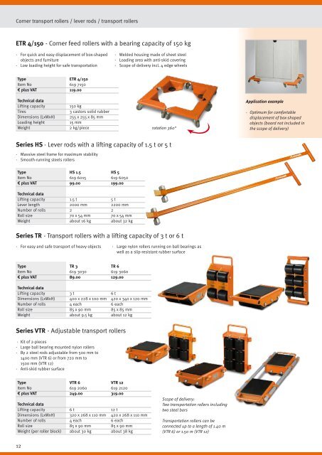 catalogue 2012 Lifting and workshop technique - catalogues ...