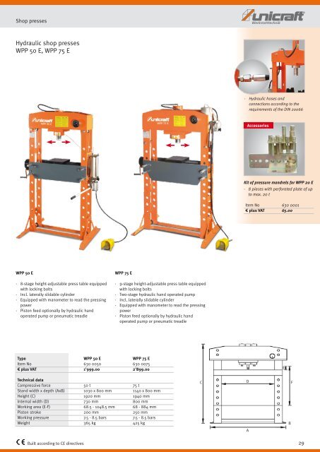 catalogue 2012 Lifting and workshop technique - catalogues ...