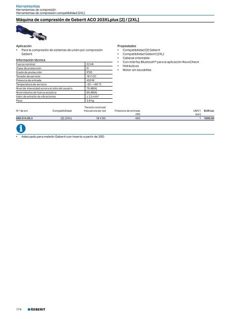 Geberit - Tarifa - 2020 - Sistemas Suministro