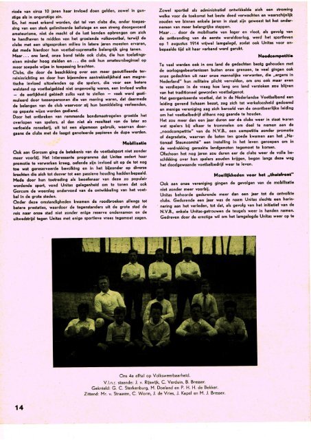 GVV Unitas Jubileumboek 1958