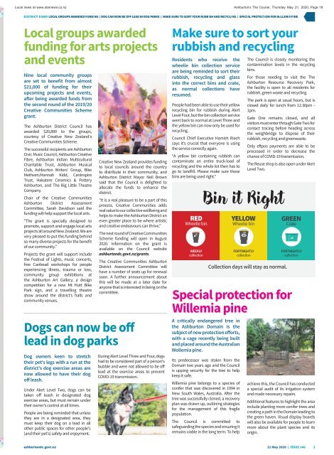 Ashburton Courier: May 21, 2020