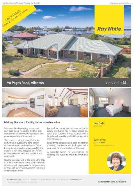 Ashburton Courier: May 21, 2020