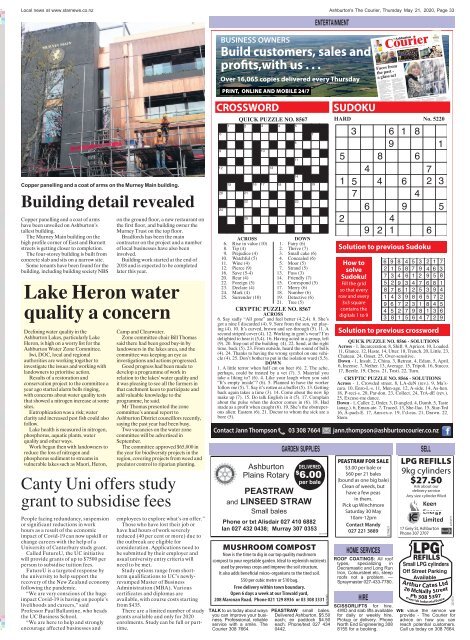 Ashburton Courier: May 21, 2020