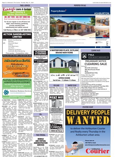 Ashburton Courier: May 21, 2020