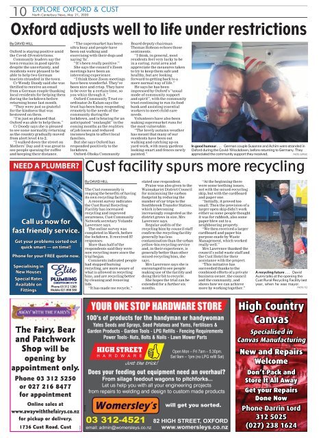 North Canterbury News: May 21, 2020