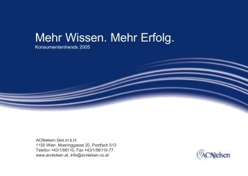 Mehr Wissen. Mehr Erfolg. - bei Nielsen