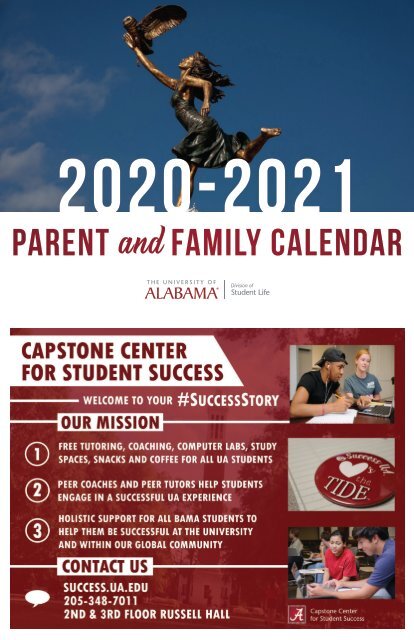 2020 Parent And Family Calendar university alabama 2021 calendar