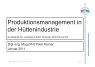 Produktionsmanagement in der Hüttenindustrie