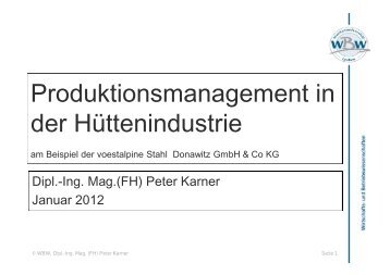 Produktionsmanagement Stahlwerk Donawitz_2012