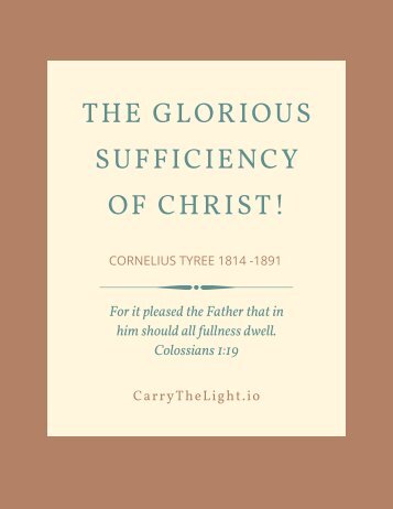 The Glorious Sufficiency of Christ