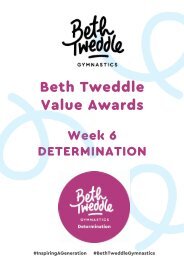 Beth Tweddle Value Awards: Determination