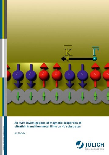 Ab initio investigations of magnetic properties of ultrathin transition ...