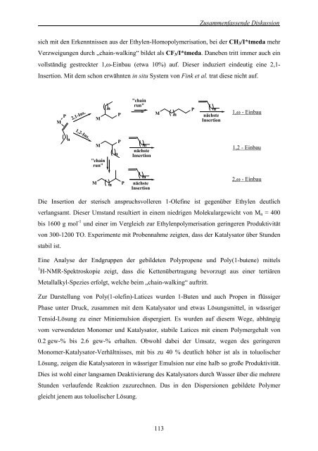 Polymerisation von Ethylen und 1-Olefinen in wässrigen Medien mit ...