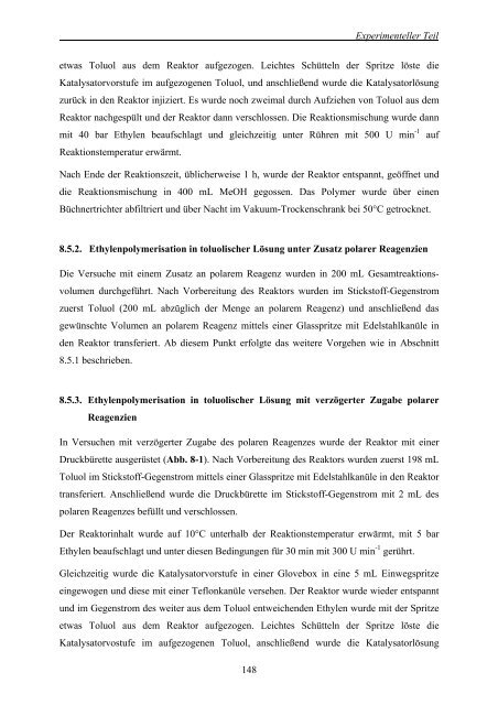 Polymerisation von Ethylen und 1-Olefinen in wässrigen Medien mit ...