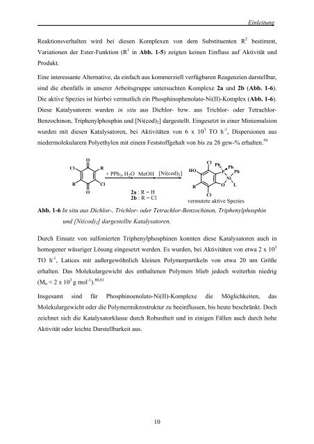 Polymerisation von Ethylen und 1-Olefinen in wässrigen Medien mit ...