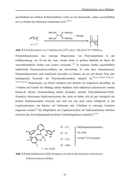 Polymerisation von Ethylen und 1-Olefinen in wässrigen Medien mit ...