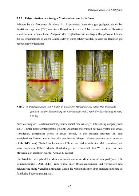 Polymerisation von Ethylen und 1-Olefinen in wässrigen Medien mit ...