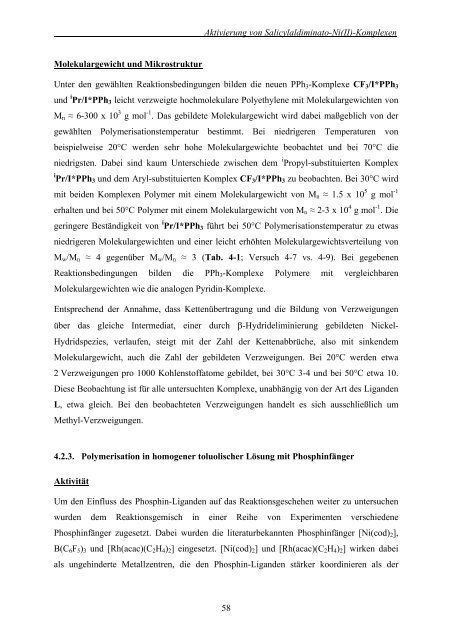 Polymerisation von Ethylen und 1-Olefinen in wässrigen Medien mit ...