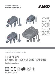 Teichpumpe Sp 700 / Sp 1200 / Sp 2500 / SpF 3000 - AL-KO