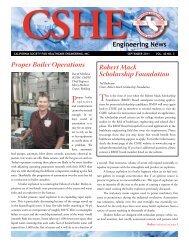 Proper Boiler Operations Robert Mack Scholarship ... - CSHE