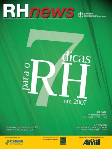 RHnews • janeiro 2007 • Revista da Associação ... - ABRH-RJ
