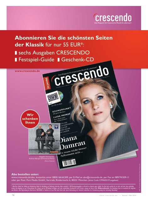 CRESCENDO 1/19 Januar-März 2019